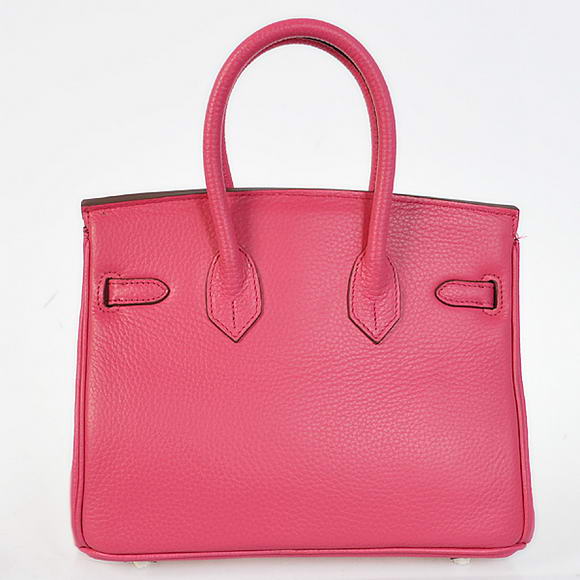 Super A Replica Hermes Birkin 25CM Tote Bags Togo Leather Peach Silver 60799